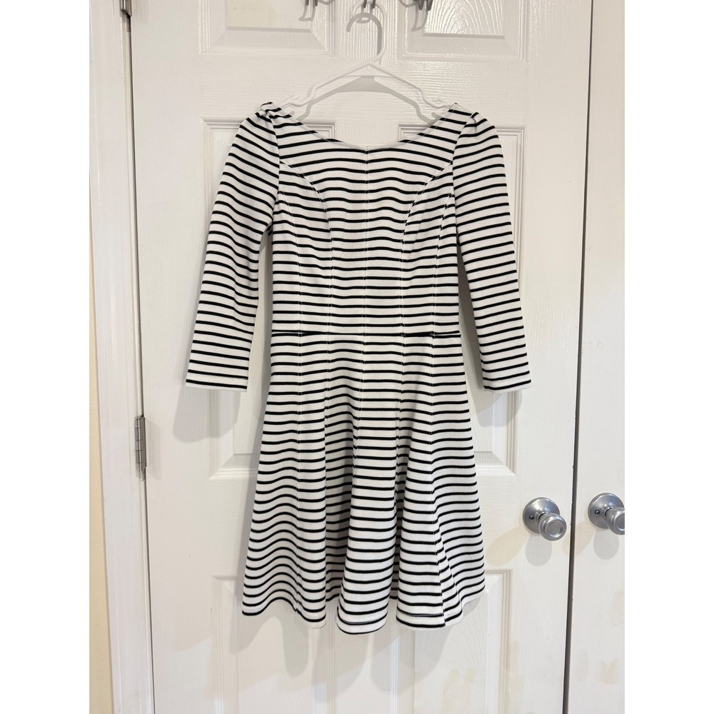 4/$17 Ark & Co. Striped Fit and Flare Dress 3/4 Sleeve Career Casual S